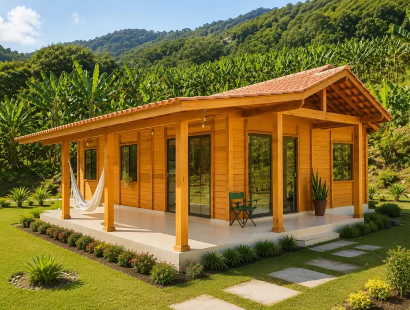 Casa térrea de madeira: praticidade para morar e receber