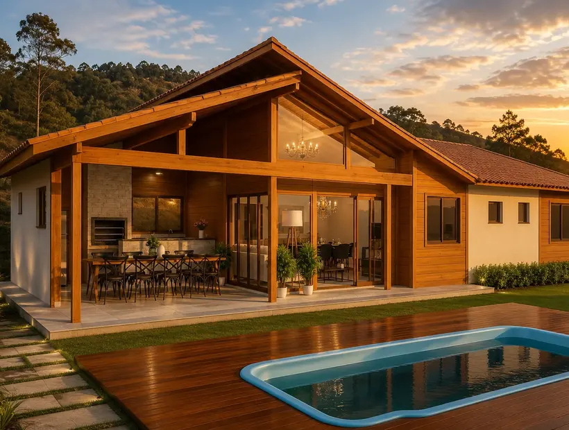 Casa de madeira para aposentadoria: conforto, acesso e simplicidade