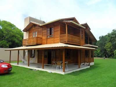 Duplex Casas Pré - Casas de Madeira – Modelo Alcobaça BA – 150,00 m²