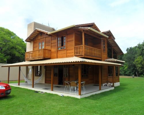 Duplex Casas Pré - Casas de Madeira – Modelo Alcobaça BA – 150,00 m²