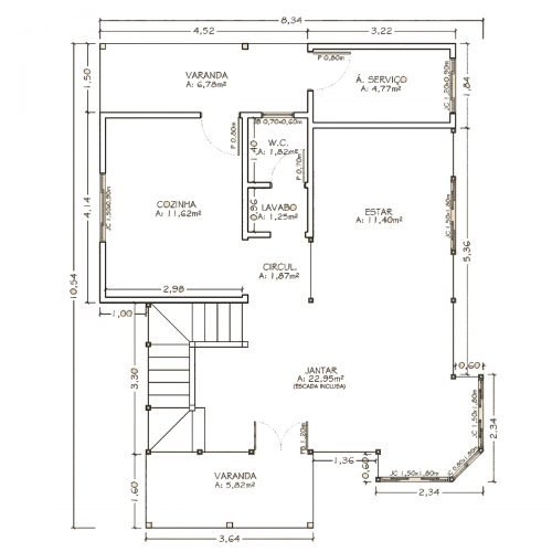 Casa de Madeira de Lei Duplex – Modelo Caraíva BA – 133 m²